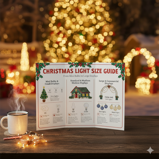 Christmas Light Size Guide: From Mini Bulbs to Large Displays