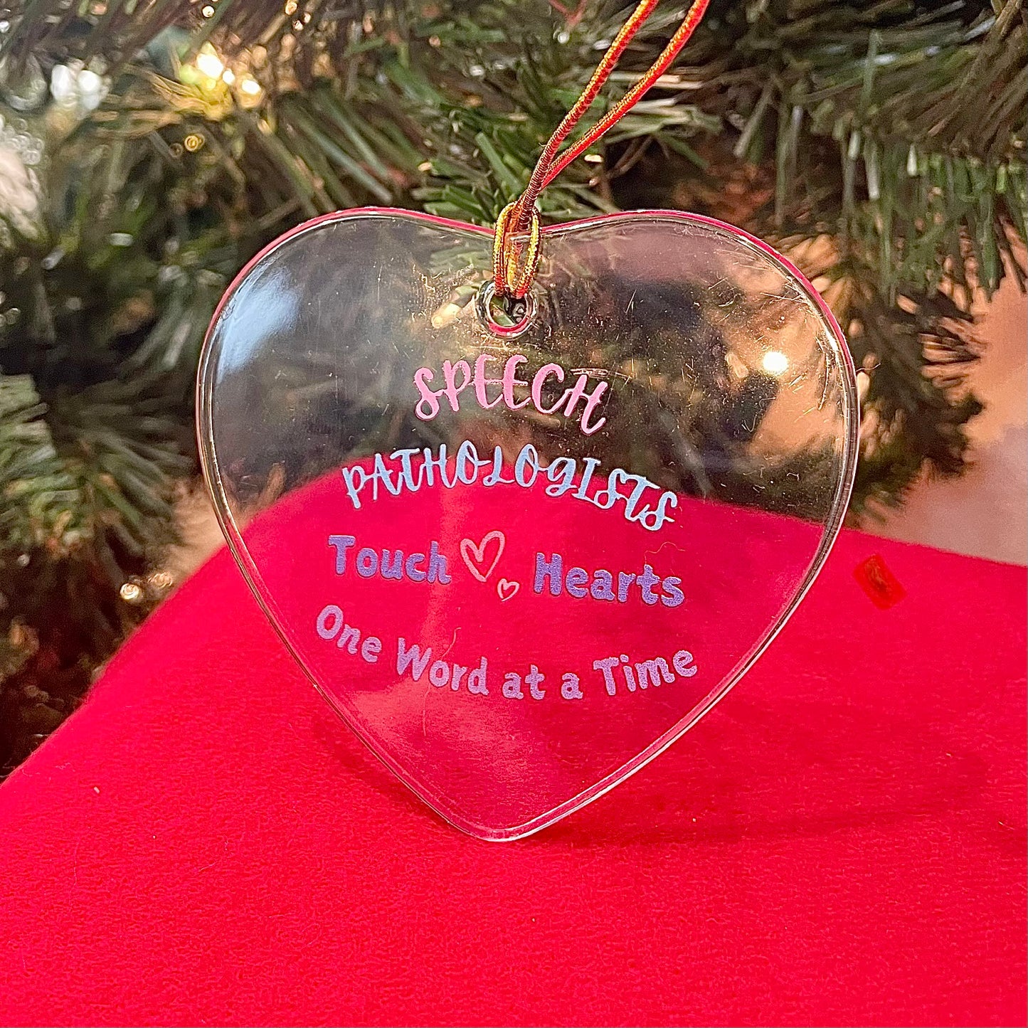 Speech Therapy Christmas Ornaments | Speech Teacher Ornament | Speech Pathology Christmas Ornament Teacher Gift for Speech Therapist Teachers