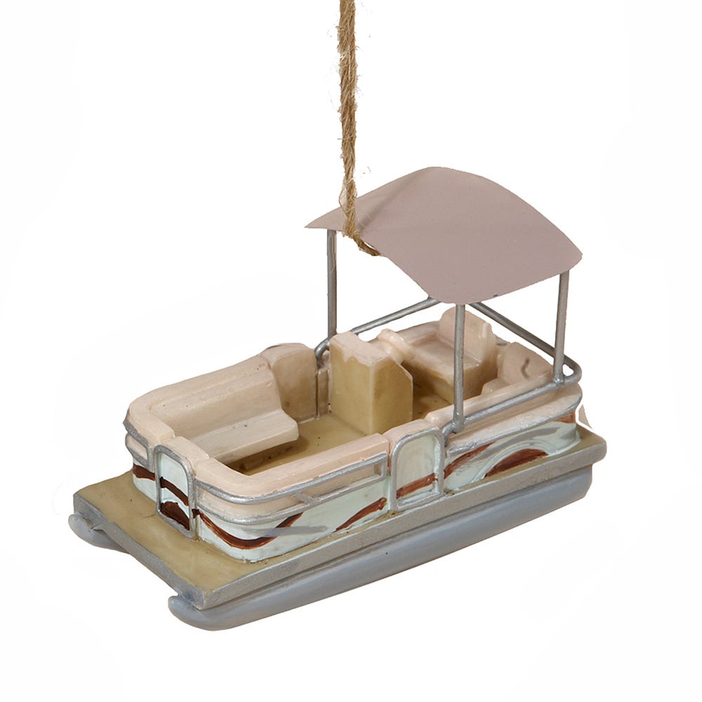 Pontoon Boat Christmas Tree Ornament A0581