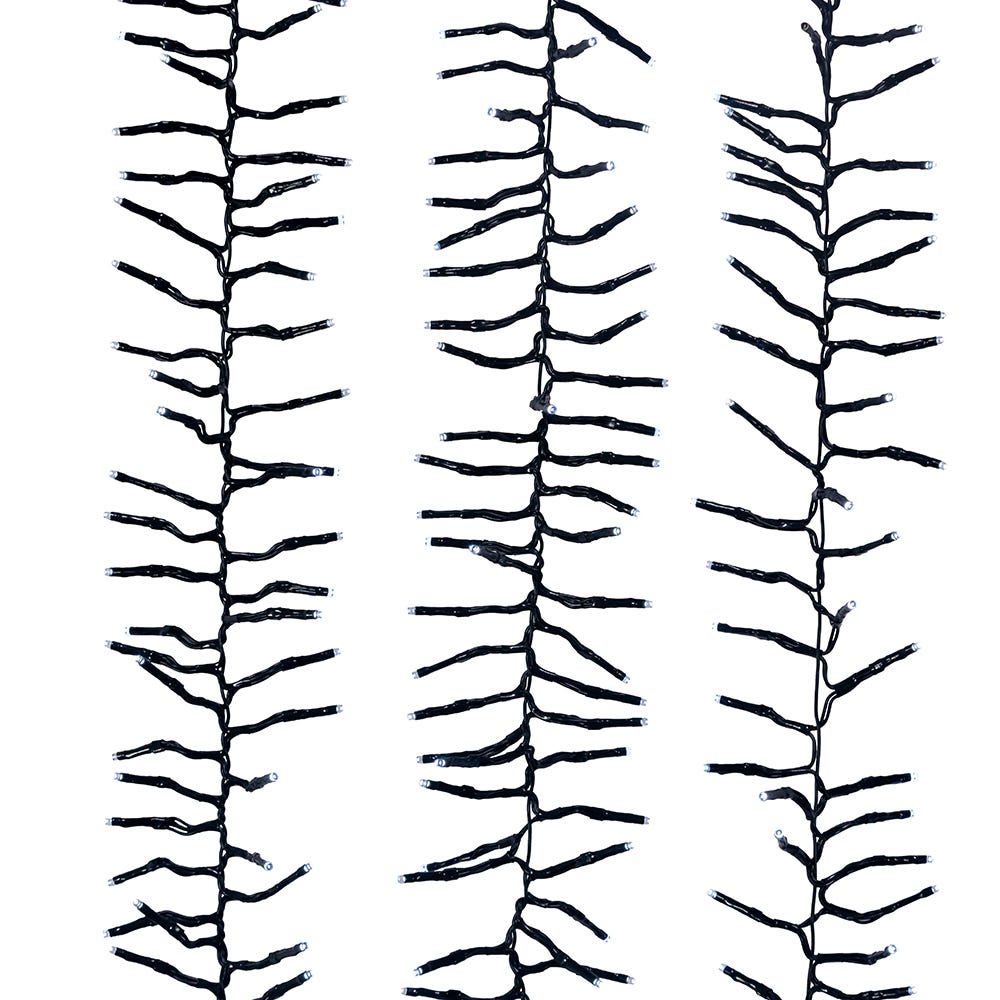 1000-Light 33 ft Cluster Garland – Cool White LED | Kurt Adler