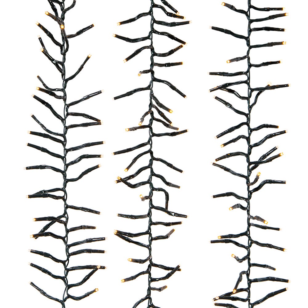 2000-Light 65 ft Cluster Garland – Classic Warm White LED | Kurt Adler