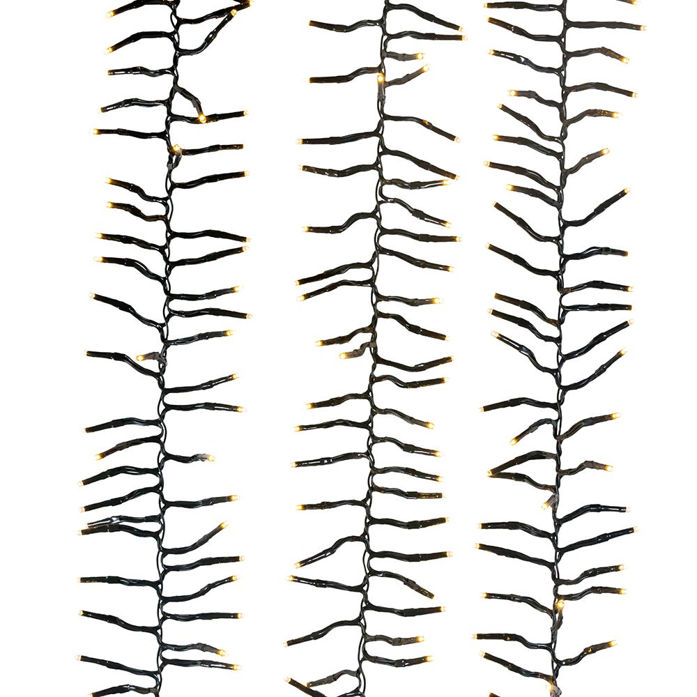 2000-Light 65 ft Cluster Garland – Warm White LED | Kurt Adler