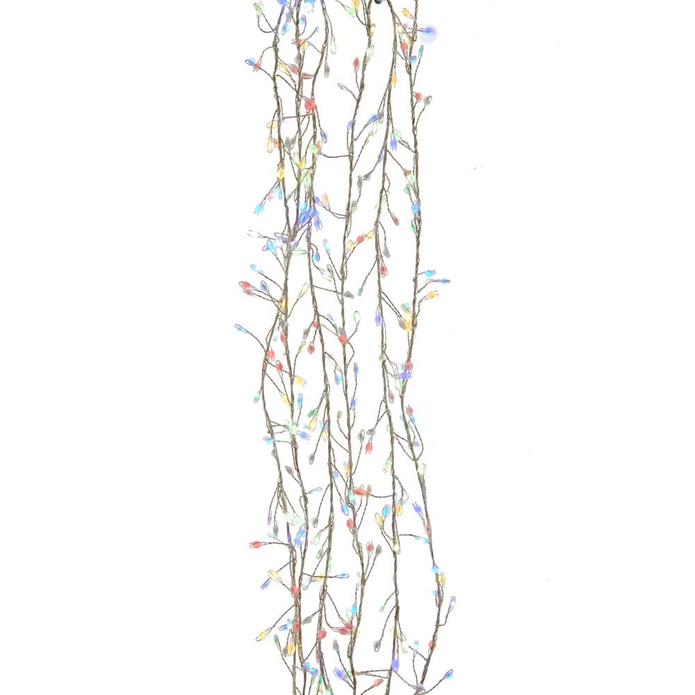 300-Light Superbrite RGB LED Cluster Garland (Silver Wire) | Kurt Adler