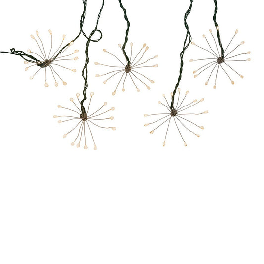 75-Light Cluster Burst Set – Cool White LEDs, Green Wire | Kurt Adler