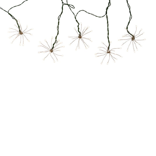 75-Light Cluster Burst Set – Warm White LEDs, Green Wire | Kurt Adler