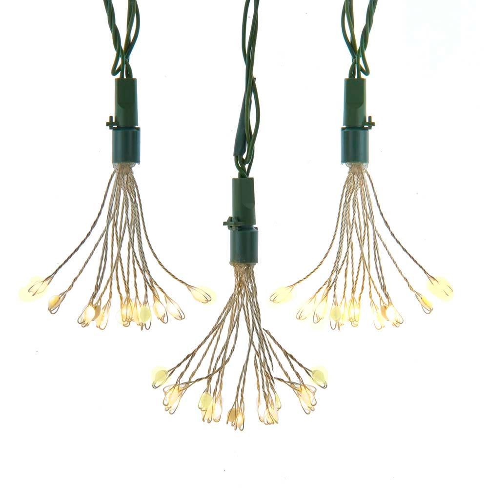 75-Light Cluster Lights – Warm White Twinkle LEDs, Green Wire | Kurt Adler