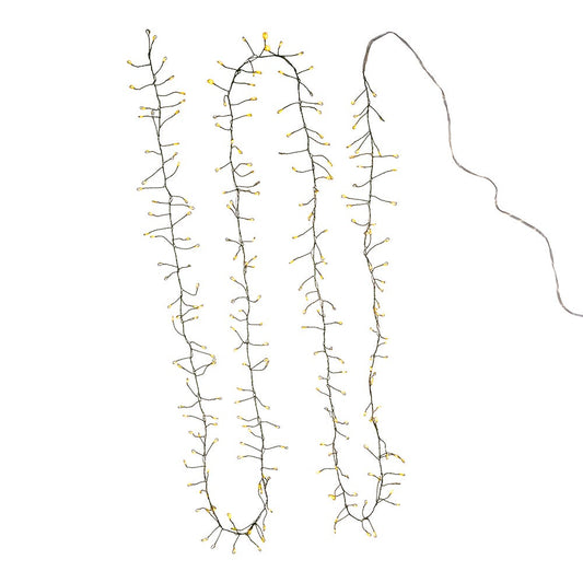 240-Light Fairy Twinkle Cool White LED Cluster Garland (Green Wire) | Kurt Adler