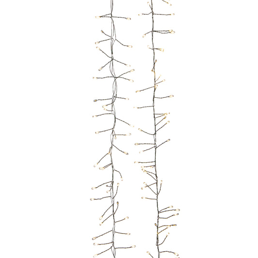 240-Light Fairy Twinkle Warm White LED Cluster Garland (Green Wire) | Kurt Adler