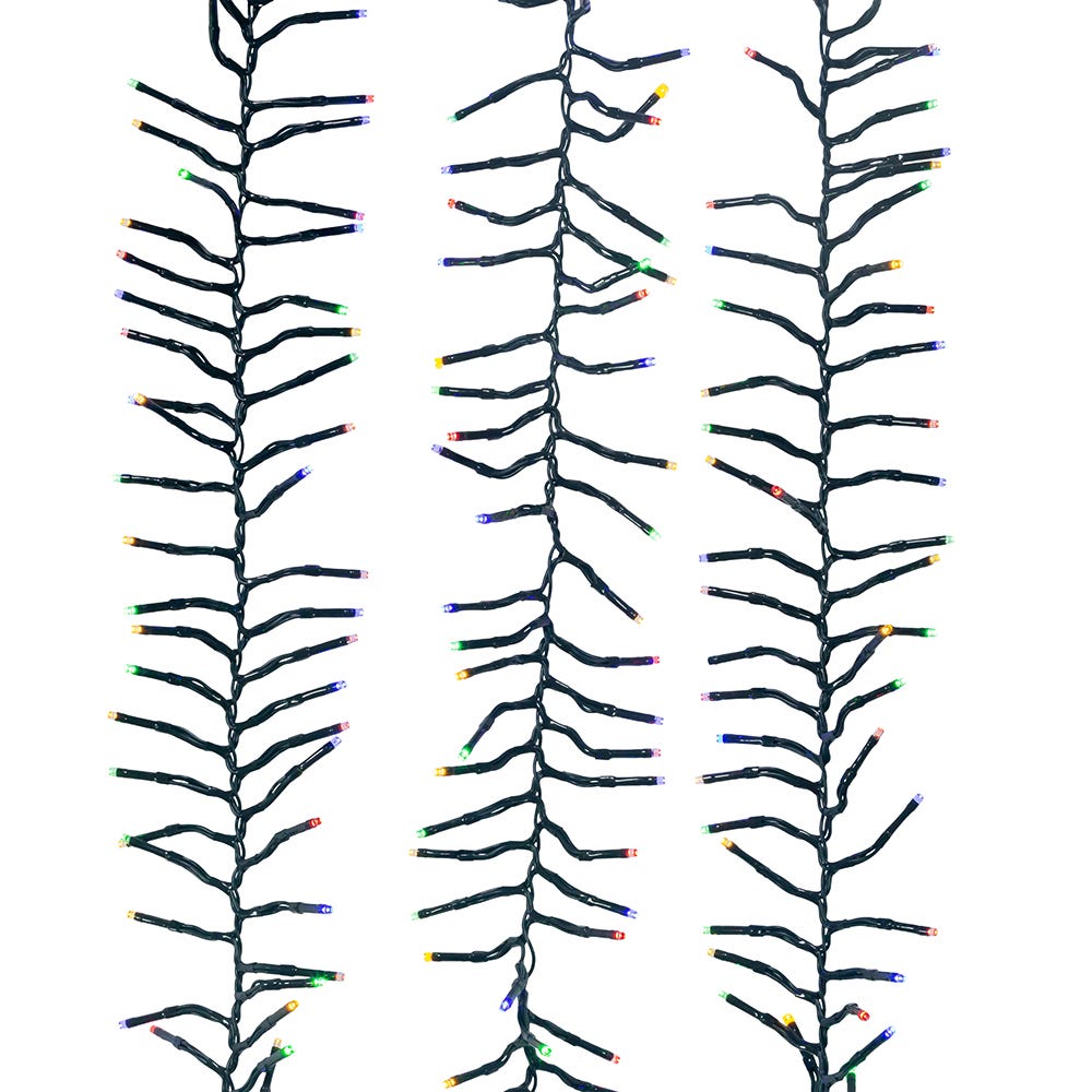 Kurt S. Adler Connectable Multi-Colored LED Cluster Garland Light Set, 348-Inch