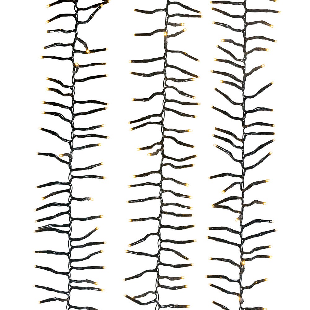 Kurt S. Adler Connectable Multi-Colored LED Cluster Garland Light Set, 348-Inch, Warm White