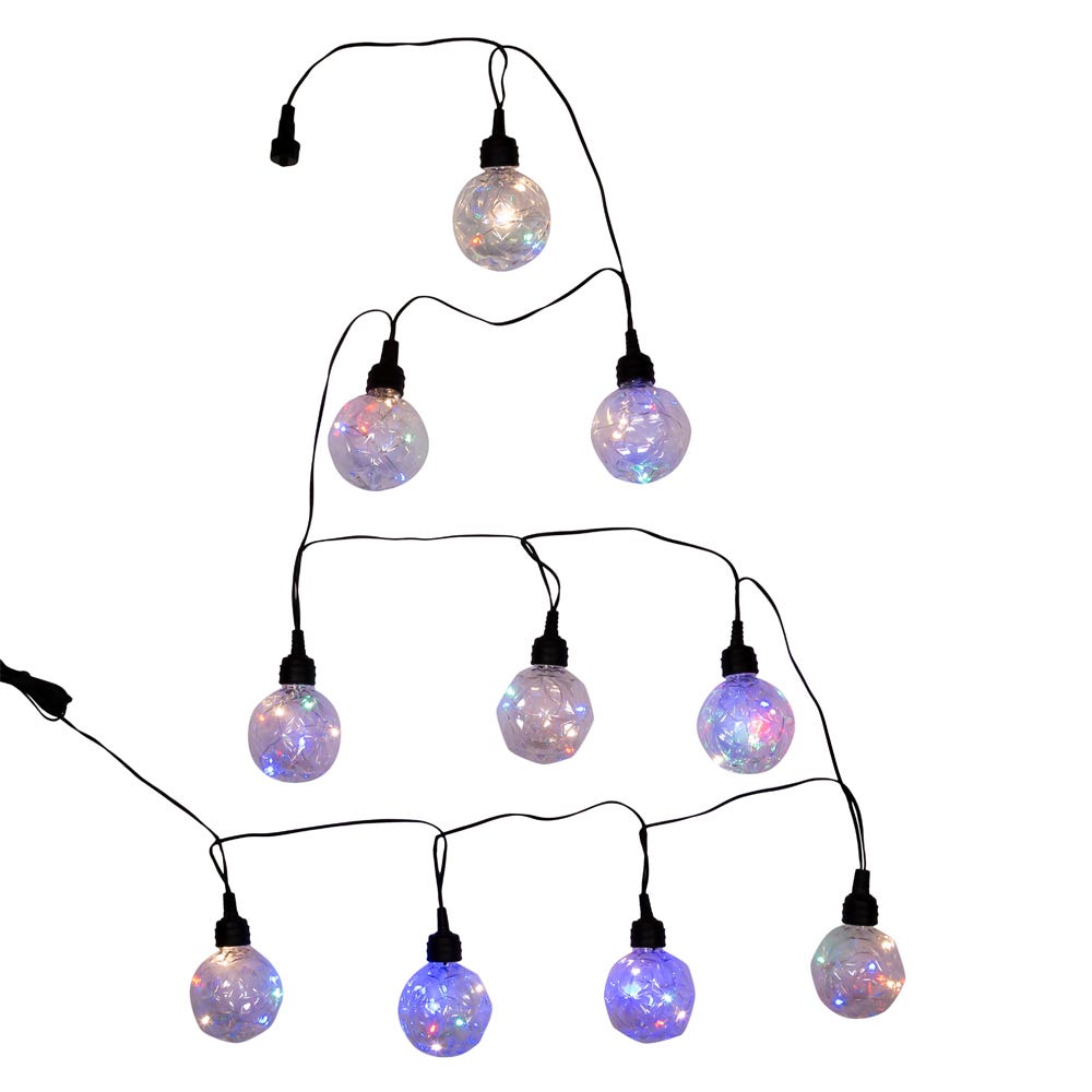 Kurt Adler 60-Light 10-Piece Multicolored Fairy LED Bulb Light Set