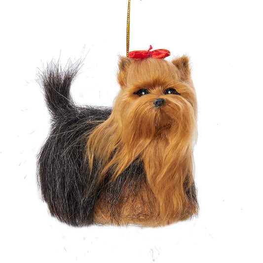 Kurt Adler 3.5" Plush Yorkshire Terrier Ornament