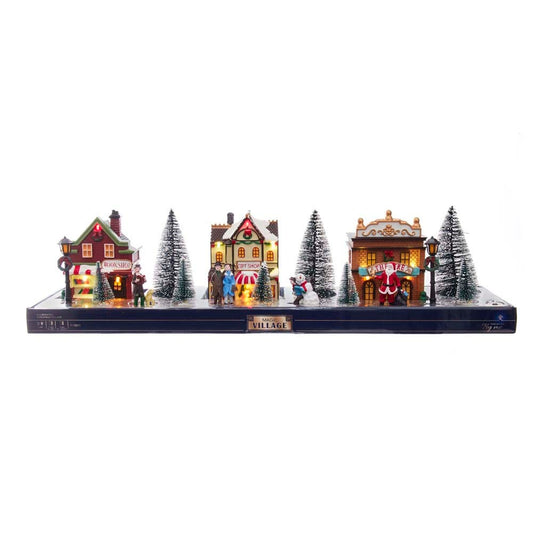 5.5" Battery-Operated LED Lighted Christmas Village Set (17-Piece) | Kurt Adler