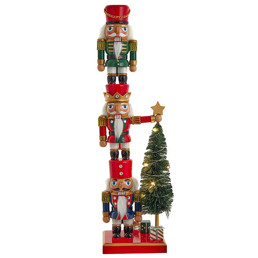 Kurt Adler 18-Inch Battery Operated Nutcracker with Light Up Tree