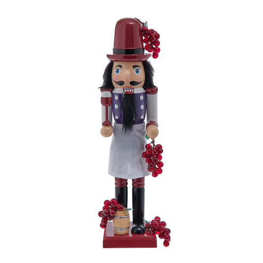 Kurt Adler 15-inch Wooden Wine Nutcracker
