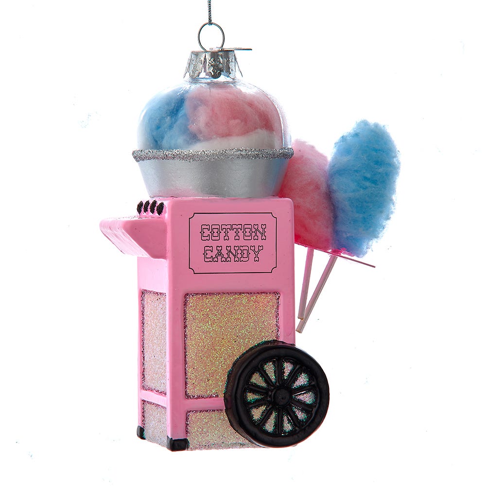 Kurt S. Adler Glass Cotton Candy Cart Ornament