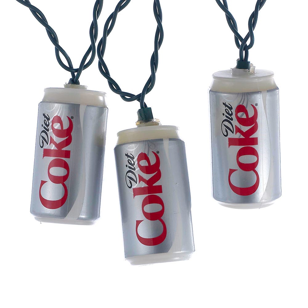 Kurt Adler CC0748DC Diet Coke Can Light Set, 10 Light