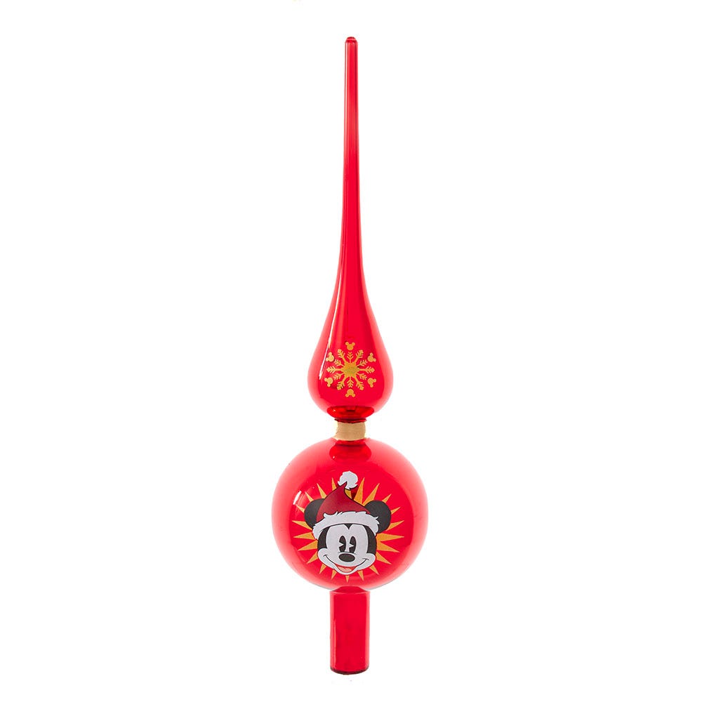 Disney Mickey Glass Treetop Tree Toppers, 12-Inches, Multi-Colored