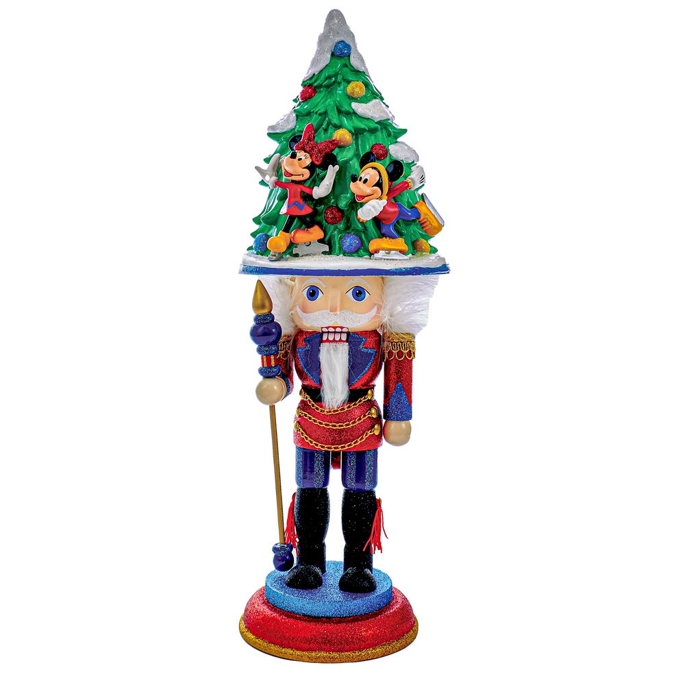 Kurt Adler 16.25" Hollywood Mickey and Minnie Ice Skating Nutcracker
