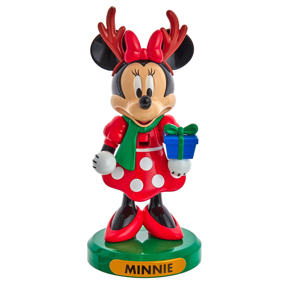 Disney Kurt Adler 6-Inch Minnie Mouse with Tree Nutcracker
