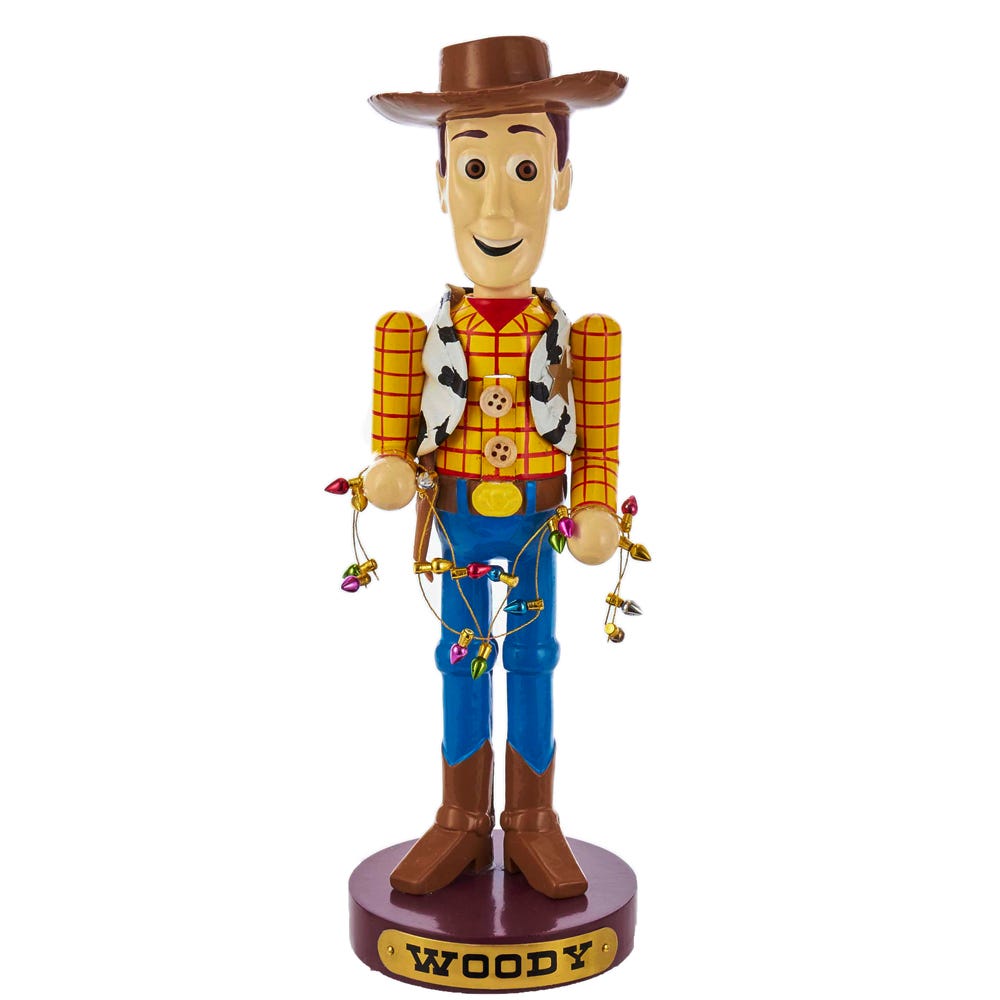 Kurt Adler Disney Toy Story Woody Nutcracker, 11-inch Height, Multicolor, Wood