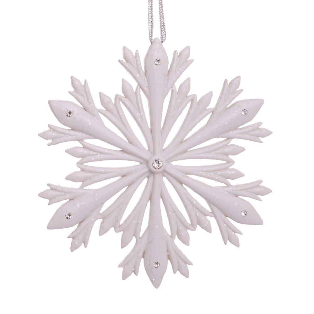 4-Inch Elegant Snowflake Ornament with Swarovski Elements