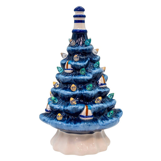 Kurt Adler 7.5-inch Ceramic Coastal Christmas Tree