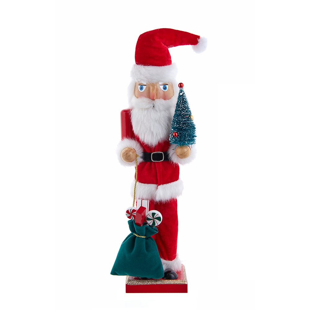 15" Wooden Santa with Gifts & Tree Nutcracker | Kurt Adler