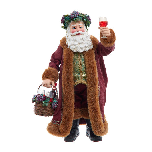 Kurt Adler 10.5-inch Fabriché™ Wine Santa