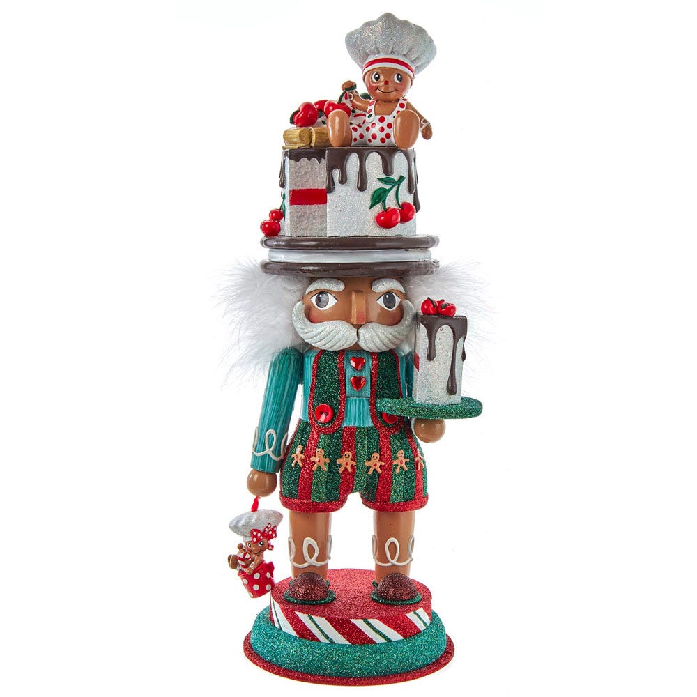 Hollywood Nutcrackers Gingerbread Baker Hat Nutcracker, 15-Inch, Multicolored (HA0604)
