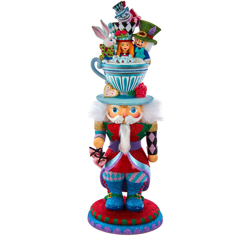 18" Hollywood™ Alice Teacup Hat Nutcracker | Kurt Adler