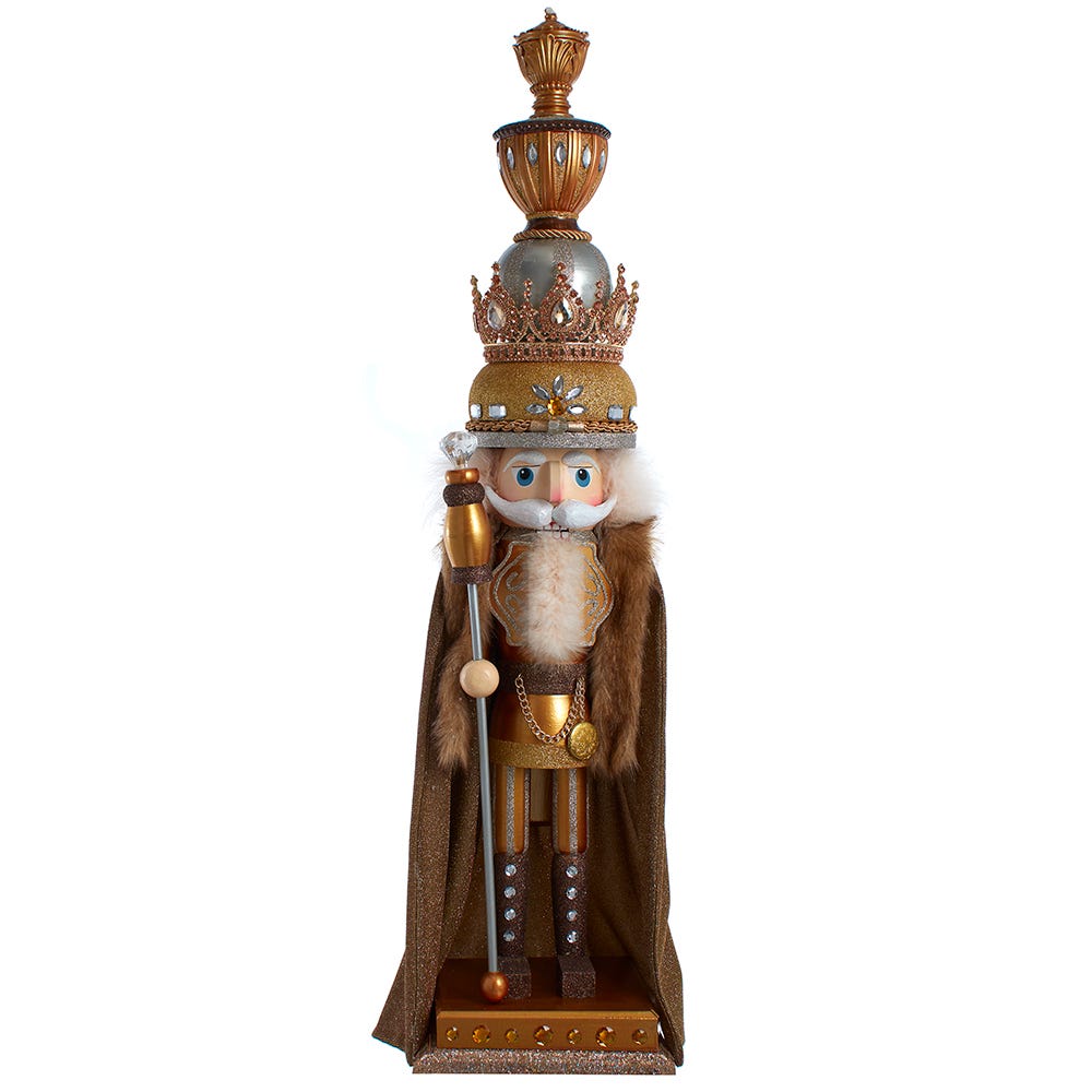 36" Hollywood™ Gold King Nutcracker | Kurt Adler Statement Piece