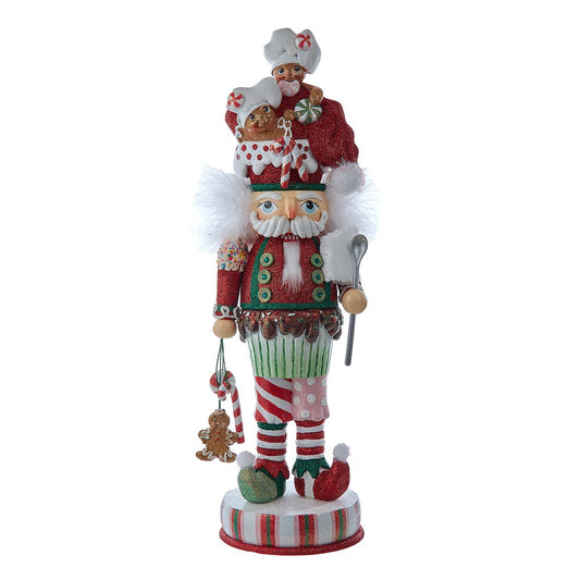 Kurt Adler 18-inch Hollywood Nutcrackers Gingerbread Soldier with Cupcake Body Nutcracker