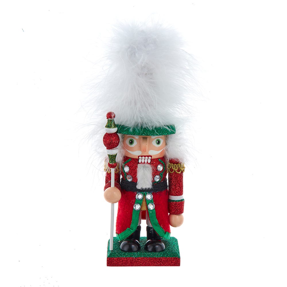 Kurt Adler 9-inch Hollywood Nutcrackers™ Red, Green & White Soldier Nutcracker