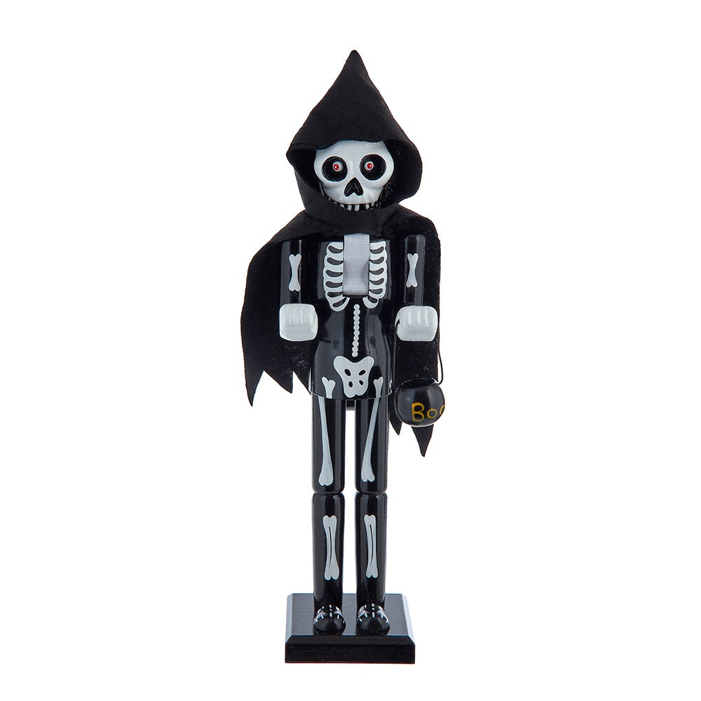 Kurt Adler 15-inch Wooden Halloween Skull Nutcracker