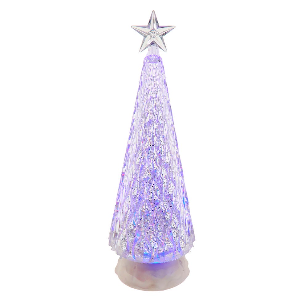 Kurt Adler 13.6-inch Battery Operated RGB Color Changing Christmas Tree with Water