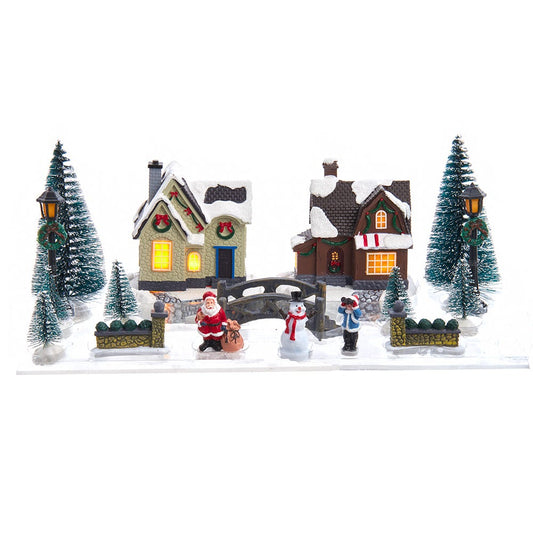 5" Battery-Operated Lighted Christmas Village Set (17-Piece) | Kurt Adler