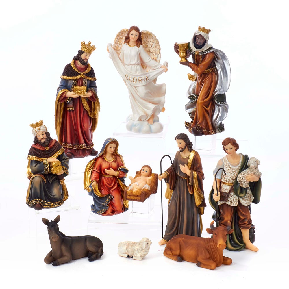 8.5" Poly Nativity Tabletop Set (11-Piece) | Kurt Adler
