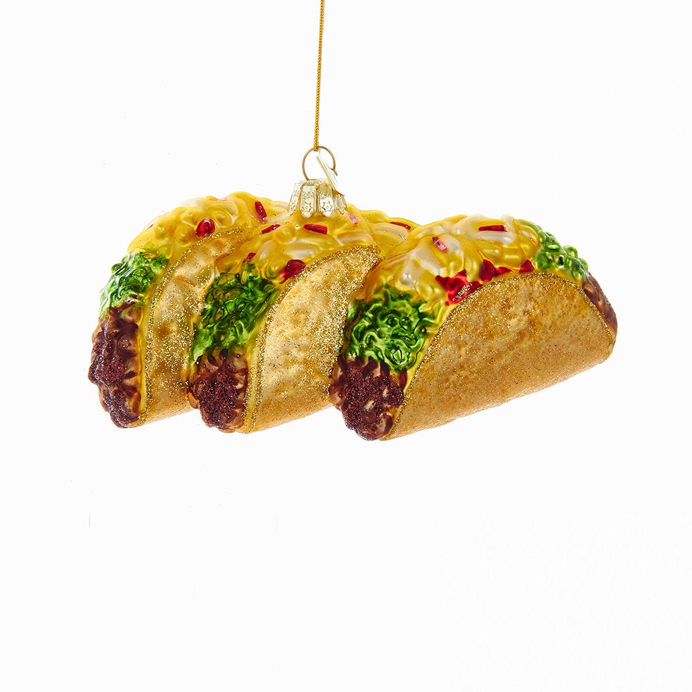 Kurt Adler Noble Gems Tacos Christmas Ornament