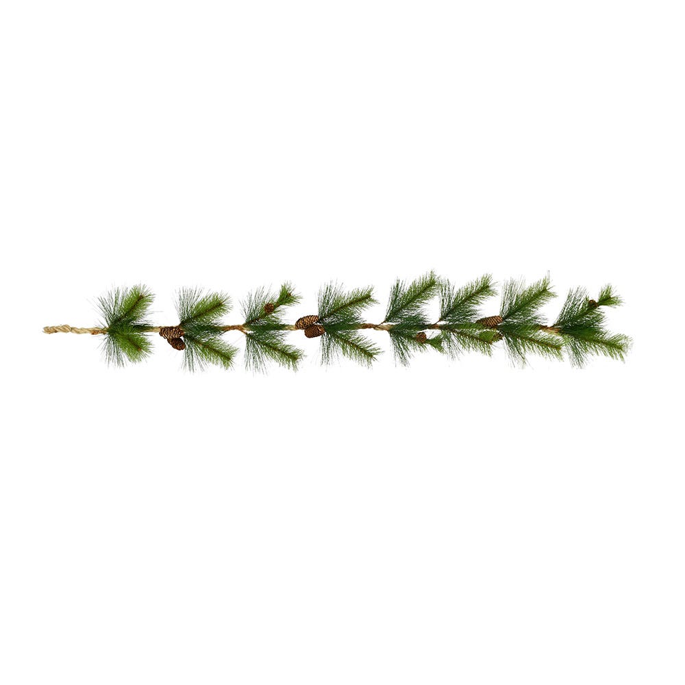4' Needle Pine Rope Garland with Pinecones | Kurt Adler