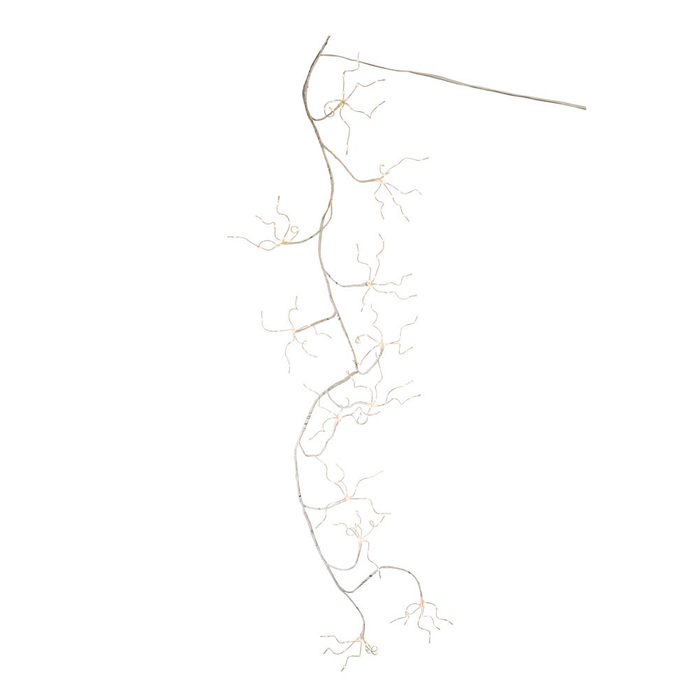 Kurt S. Adler 6-Foot Silver Bark Warm White Fairy Light Garland