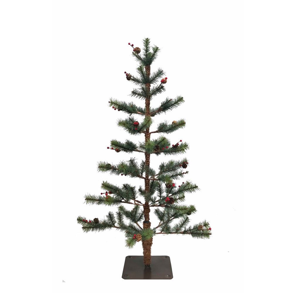 Kurt S. Adler Pine Pinecones and Berries Tree, 36-Inches, Green