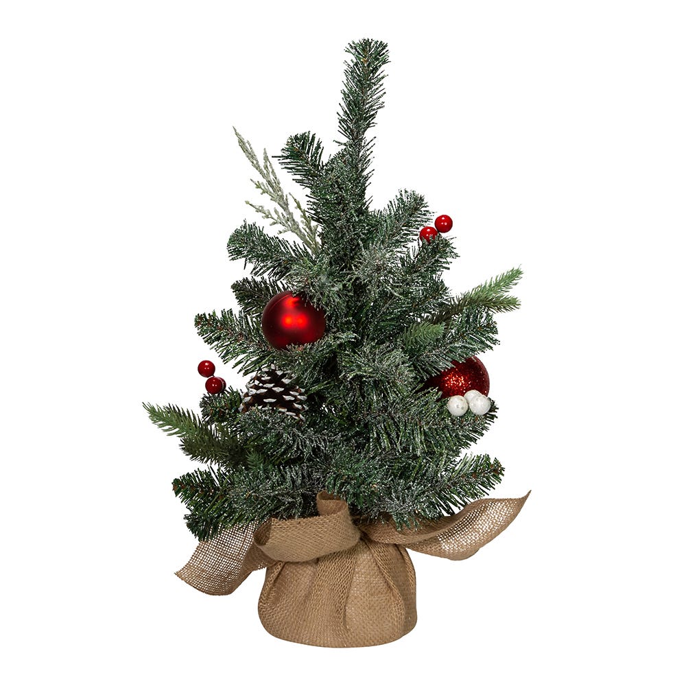 Kurt S. Adler 18-Inch Pinecones, Balls, and Berries Tree with Burlap
