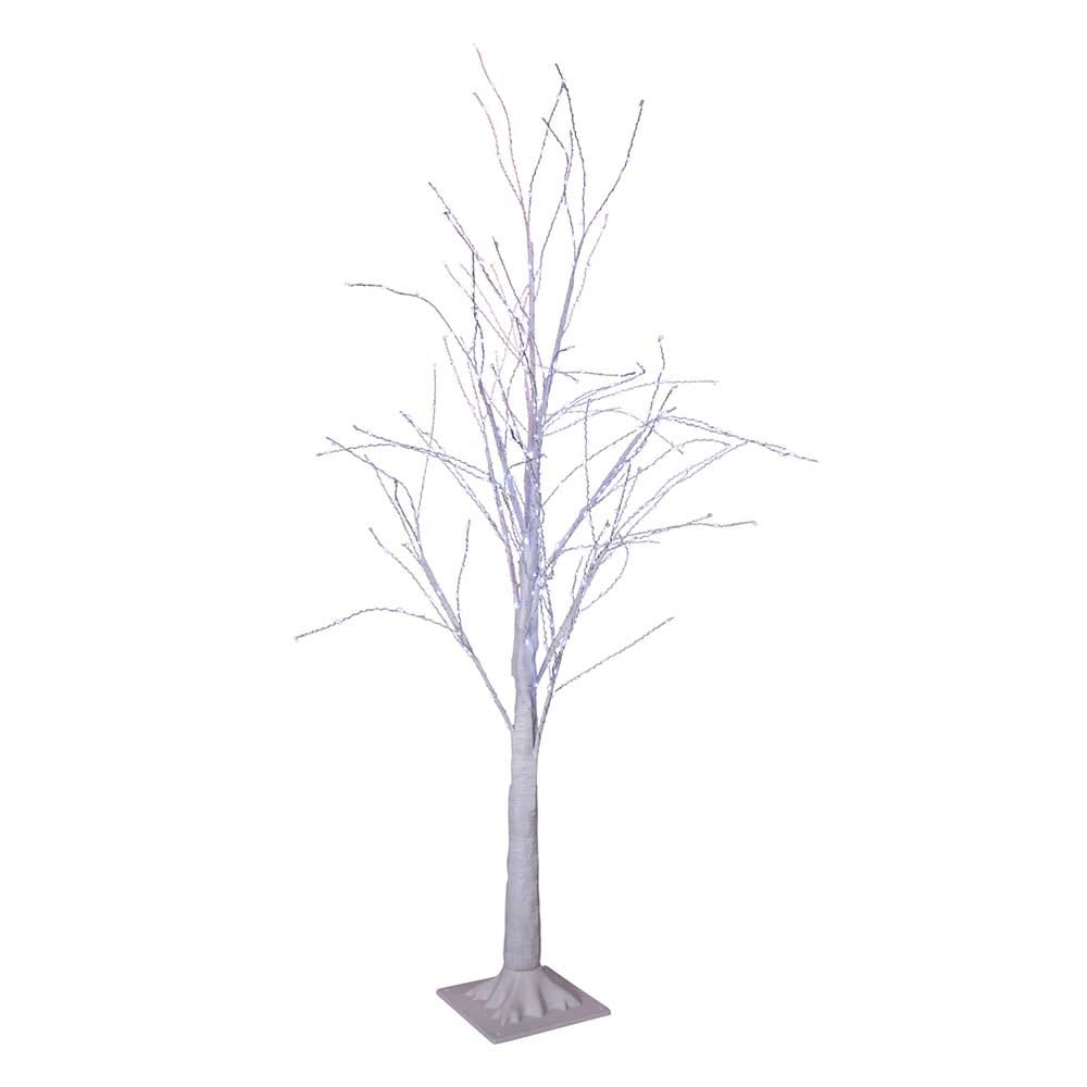 Kurt S. Adler 4-Foot Winter White Twig Tree with 500 Cool White Lights