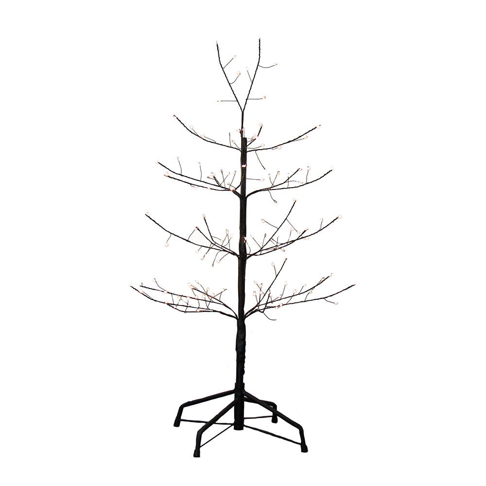 3' Black Twig Tree with Warm & Cool White Twinkle Lights | Kurt Adler