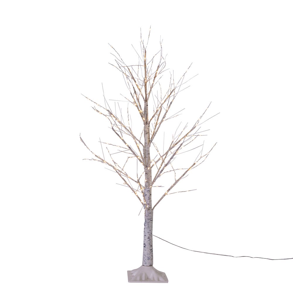 4' White Birch Twinkling Warm White Fairy LED Twig Tree | Kurt Adler