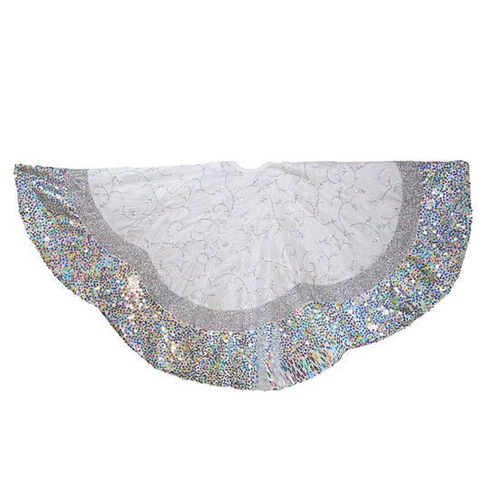 Kurt Adler 60" Silver Treeskirt