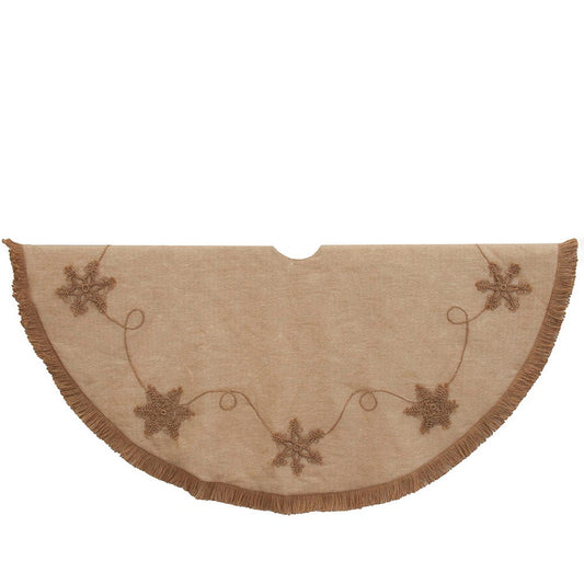 54-Inch Jute with Macrame Snowflake Tree Skirt