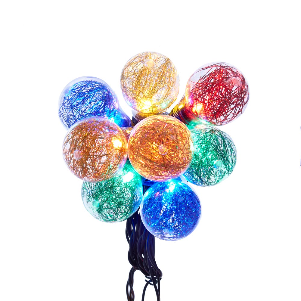 UL 10-Light LED Tinsel A19 Multi-Color Light Set | Kurt Adler