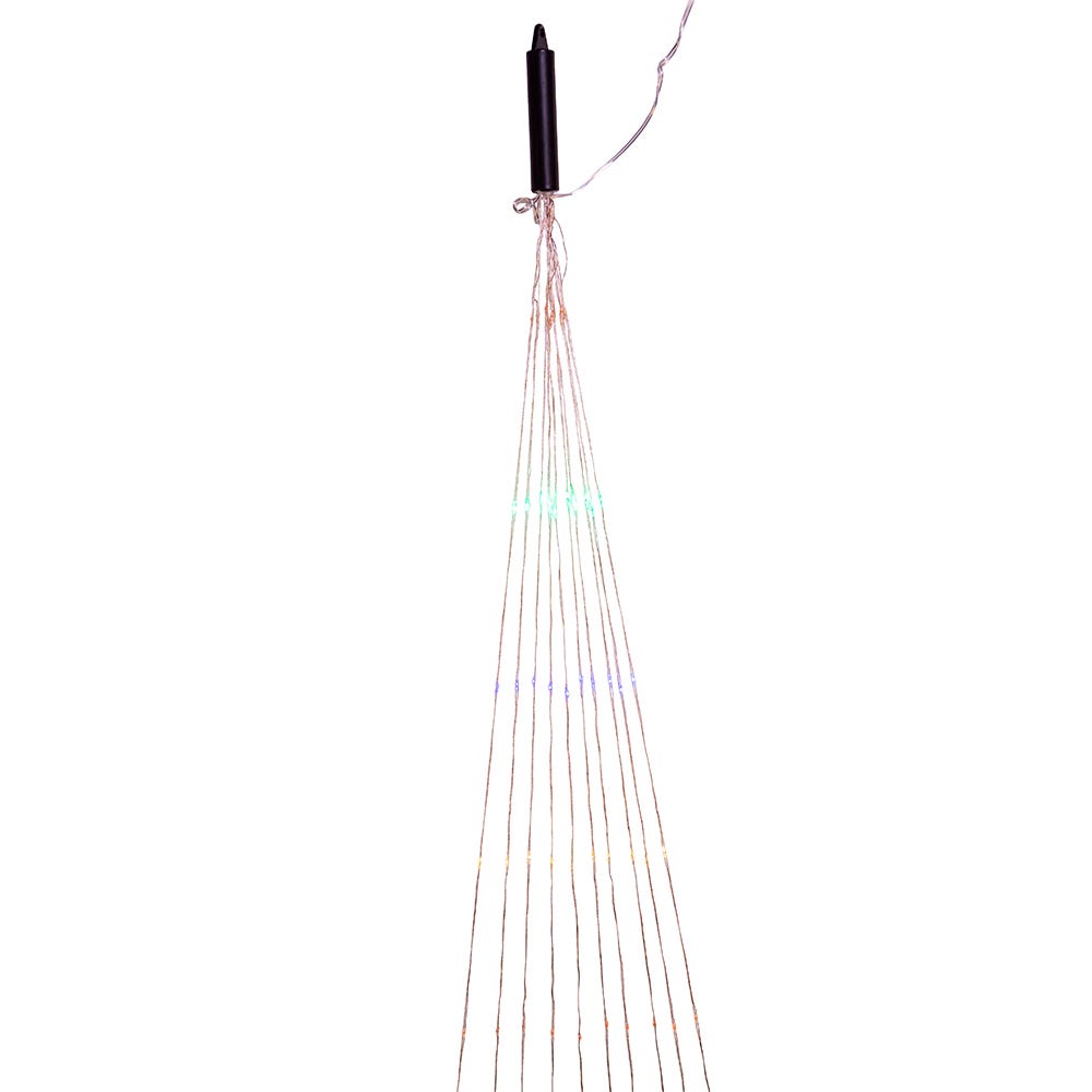 78" Silver Nylon 200 Multi-Color LED String Lights | Kurt Adler